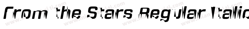 From the Stars Regular Italic字体转换